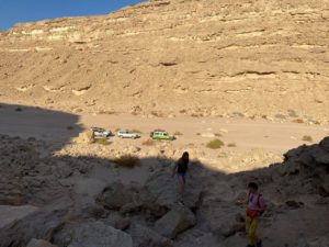 Adventure in the Wilderness Desert Trips with Gazelle Crossover Gazelle Tours A group of people exploring the desert on a Gazelle Crossover trip